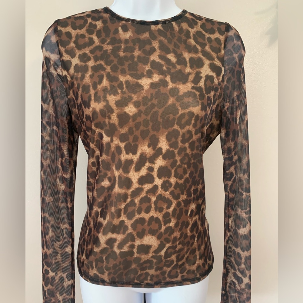 NWT Edited by Remi Bader Leopard Top